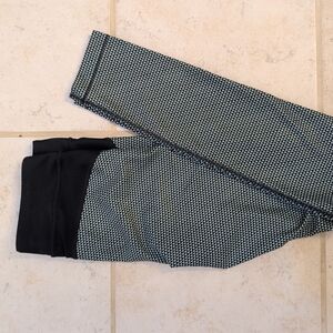 Woman's Blue and Gray Patterned Leggings